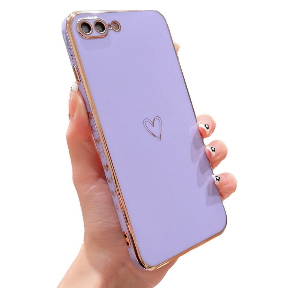 Electroplated Heart Phone Case